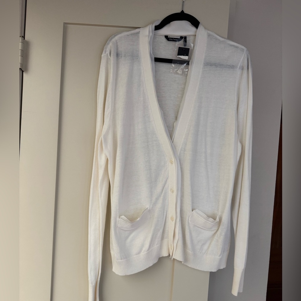 Daisy Fuentes off White Cardigan Size XL